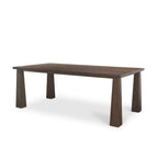 84" Dark Brown Solid Wood Dining Table