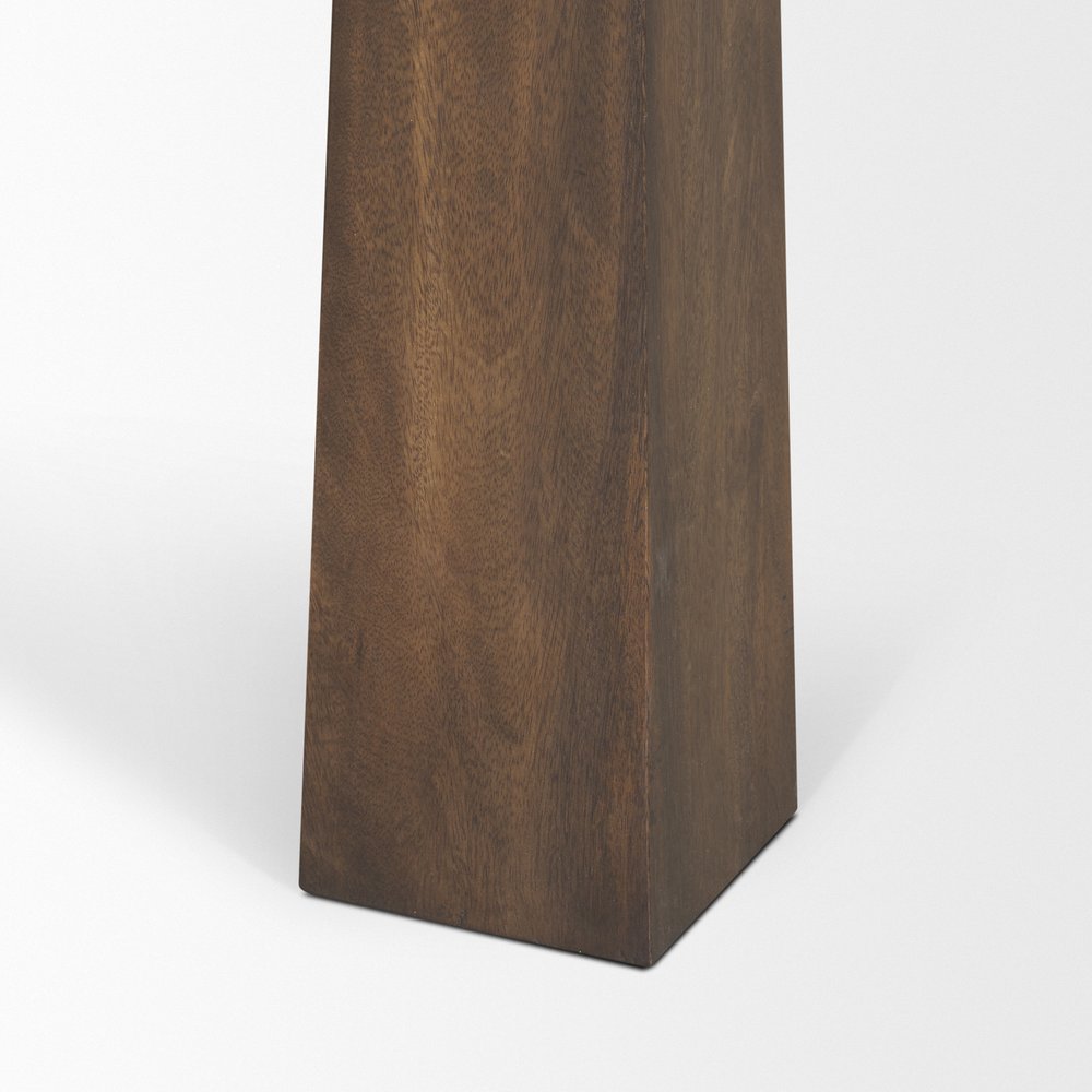 84" Dark Brown Solid Wood Dining Table