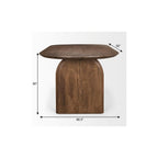 87" Dark Brown Solid Wood Double Pedestal Base Oval Dining Table