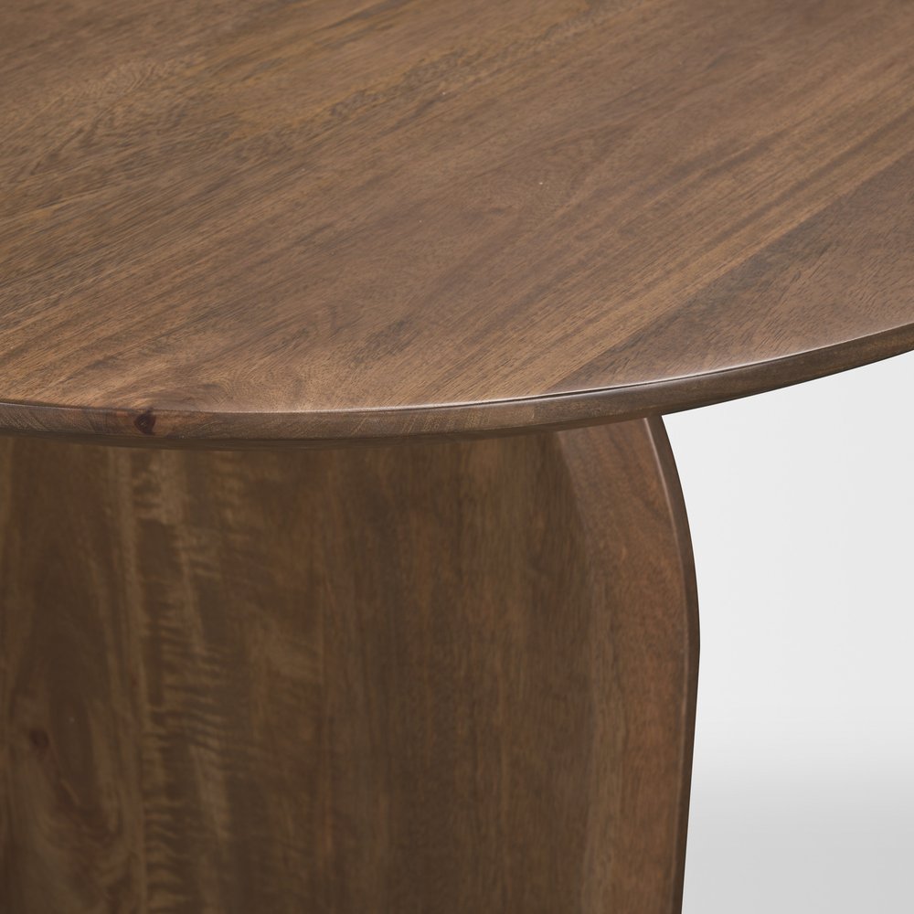 87" Dark Brown Solid Wood Double Pedestal Base Oval Dining Table