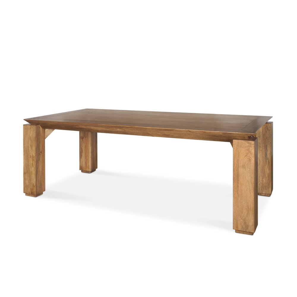 84" Brown Solid Wood Dining Table