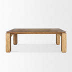 84" Brown Solid Wood Dining Table