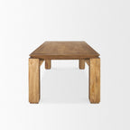 84" Brown Solid Wood Dining Table