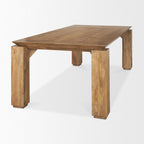 84" Brown Solid Wood Dining Table
