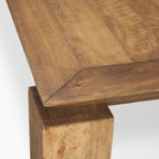 84" Brown Solid Wood Dining Table