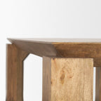 84" Brown Solid Wood Dining Table