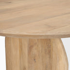 87" Light Brown Solid Wood Double Pedestal Base Oval Dining Table