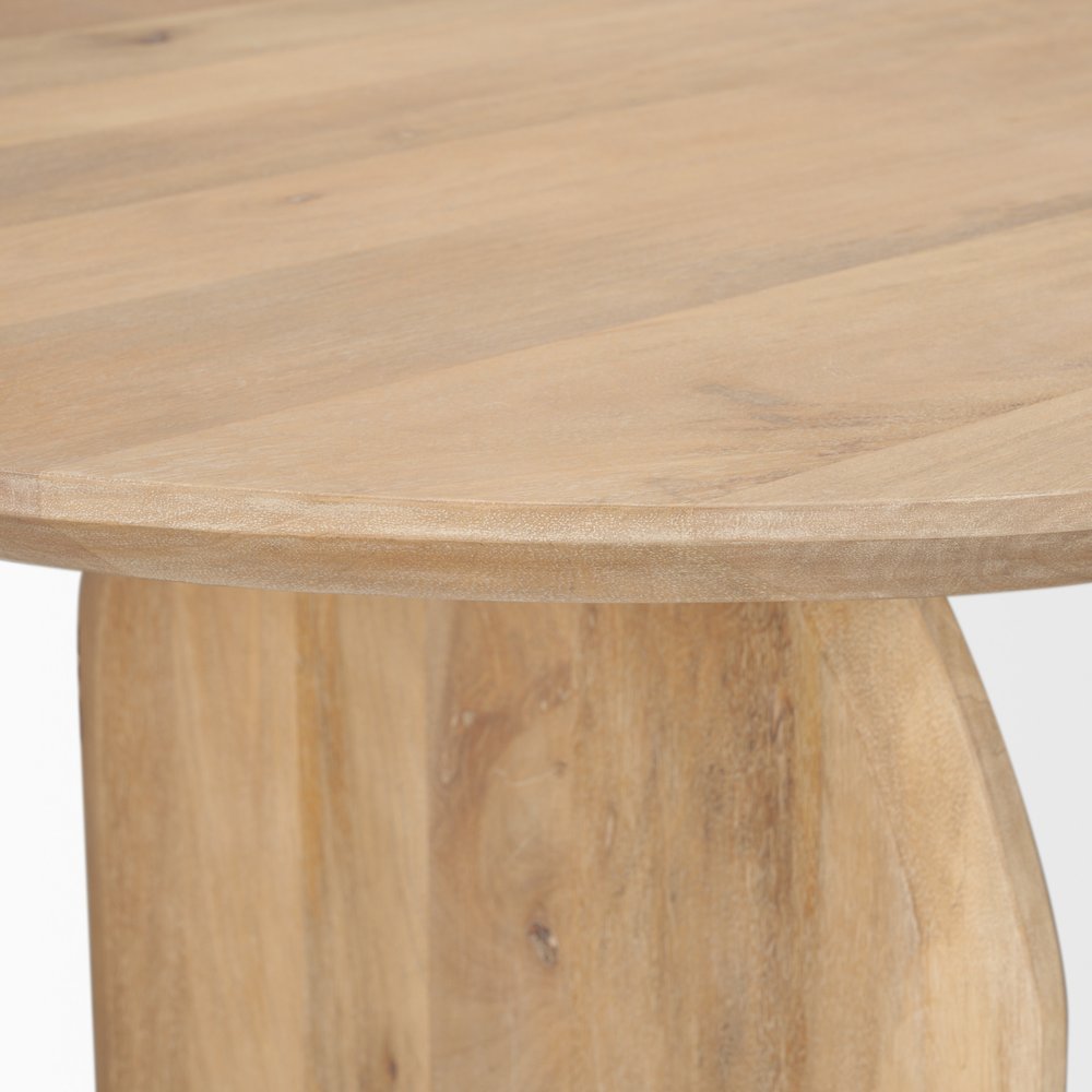 87" Light Brown Solid Wood Double Pedestal Base Oval Dining Table