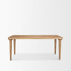 72" Light Brown Solid Wood Dining Table