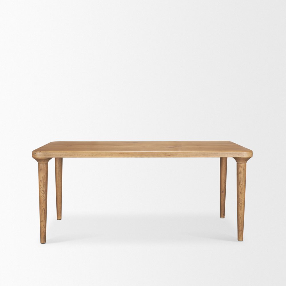 72" Light Brown Solid Wood Dining Table