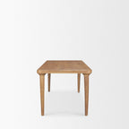 72" Light Brown Solid Wood Dining Table