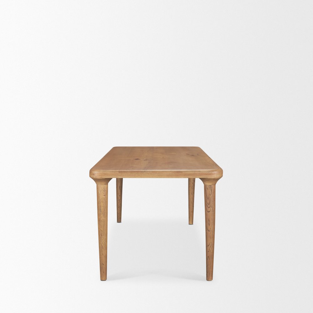 72" Light Brown Solid Wood Dining Table