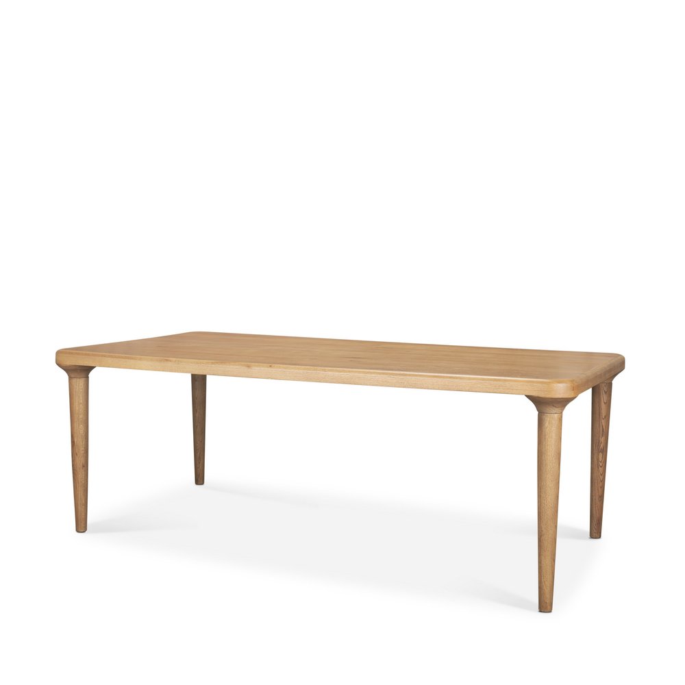 84" Light Brown Solid Wood Dining Table