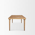 84" Light Brown Solid Wood Dining Table