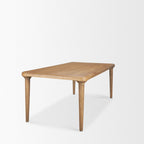 84" Light Brown Solid Wood Dining Table
