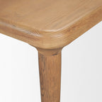 84" Light Brown Solid Wood Dining Table