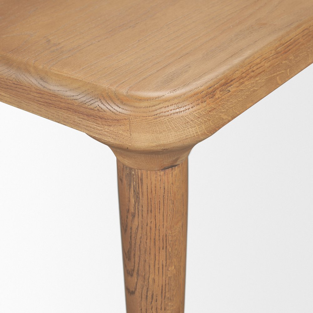 84" Light Brown Solid Wood Dining Table