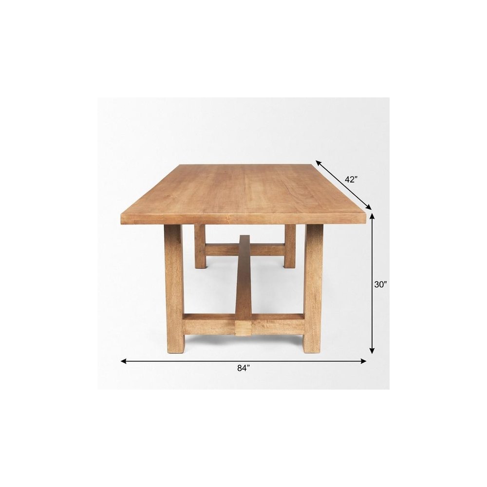 84" Taupe Dining Table