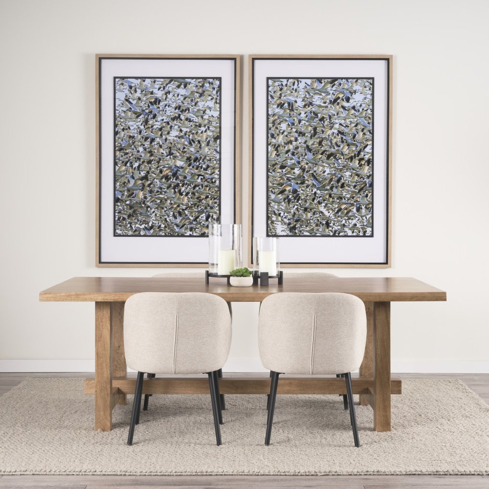 84" Taupe Dining Table