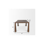 84" Brown Solid Wood Dining Table