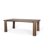 84" Brown Solid Wood Dining Table