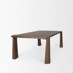 84" Brown Solid Wood Dining Table