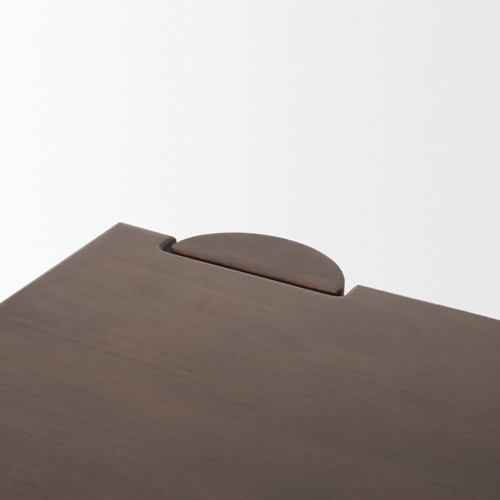 84" Brown Solid Wood Dining Table