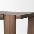 84" Brown Solid Wood Dining Table
