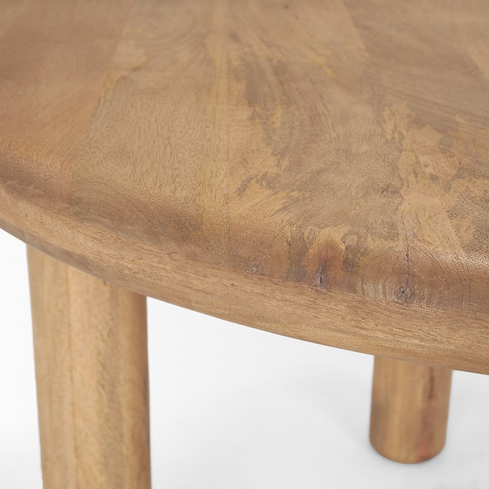 48" Black Solid Wood Round Top Dining Table