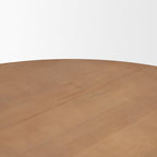 60" Light Brown Solid Wood Pedestal Base Round Top Dining Table