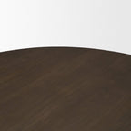 60" Light Brown Solid Wood Pedestal Base Round Top Dining Table