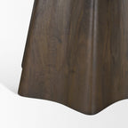 60" Light Brown Solid Wood Pedestal Base Round Top Dining Table