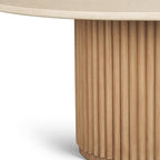 60" Dark Brown Solid Wood Pedestal Base Round Top Dining Table