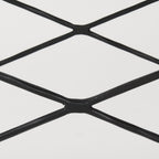 59" White and Black Genuine Marble and Metal Console Table