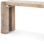 55" Beige Reclaimed Wood Console Table