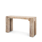 55" Beige Reclaimed Wood Console Table