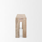 55" Beige Reclaimed Wood Console Table