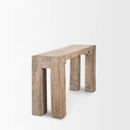 55" Beige Reclaimed Wood Console Table