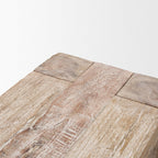 55" Beige Reclaimed Wood Console Table
