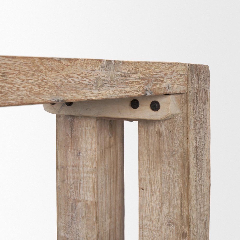 55" Beige Reclaimed Wood Console Table