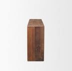 60" Brown Reclaimed Wood Frame Console Table