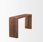 60" Brown Reclaimed Wood Frame Console Table