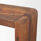 60" Brown Reclaimed Wood Frame Console Table