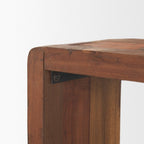 60" Brown Reclaimed Wood Frame Console Table