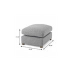 26" Gray and Brown Fabric Ottoman