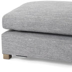 26" Gray and Brown Fabric Ottoman