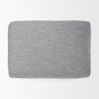 26" Gray and Brown Fabric Ottoman