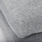 26" Gray and Brown Fabric Ottoman