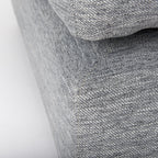 26" Gray and Brown Fabric Ottoman