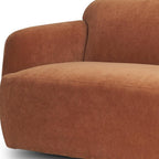 90" Rust Chenille Sofa